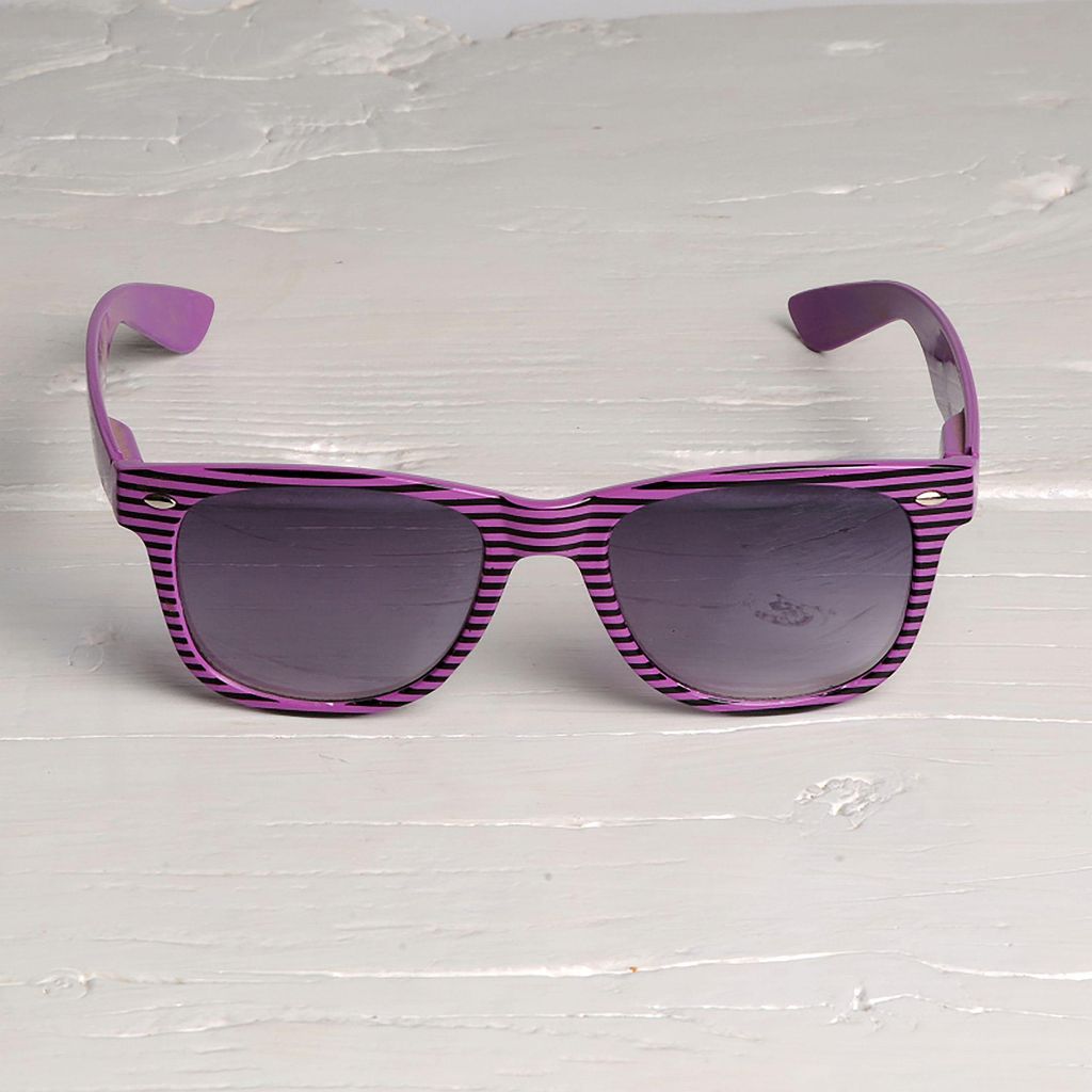 Freak Scene Sonnenbrille - M - Streifen lila-schwarz
