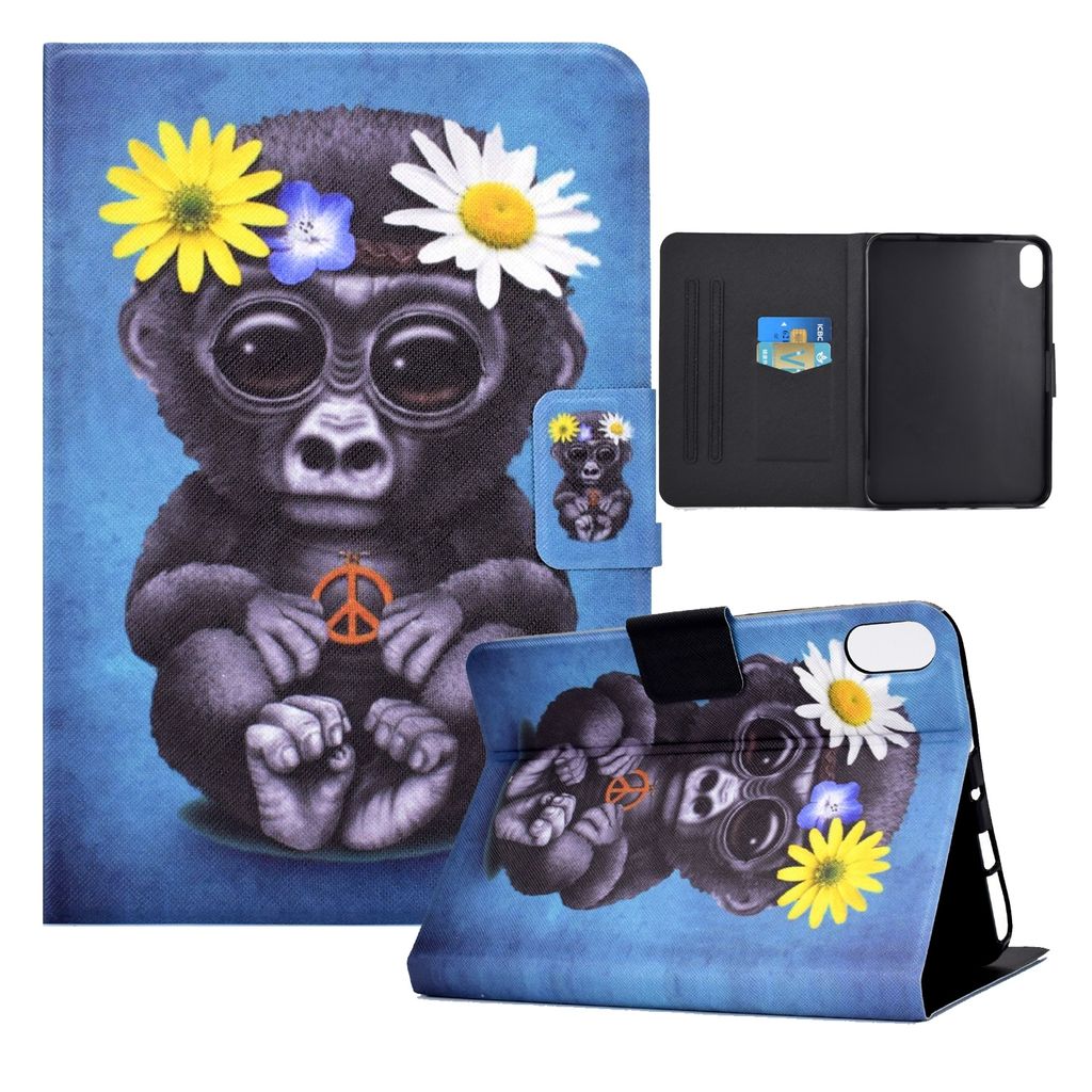 Für Apple iPad 11. Gen A16 2025 / 10.9 2022 Kunstleder Tablet Tasche Motiv 14 Hülle Etuis