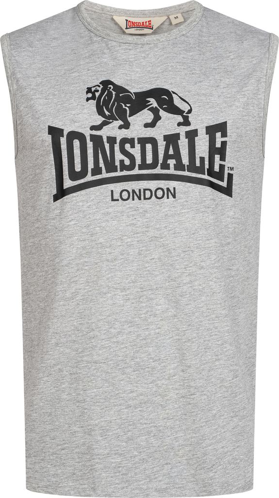 Lonsdale London Tanktop voor heren, model CLOPTON, grijs Productafbeelding 