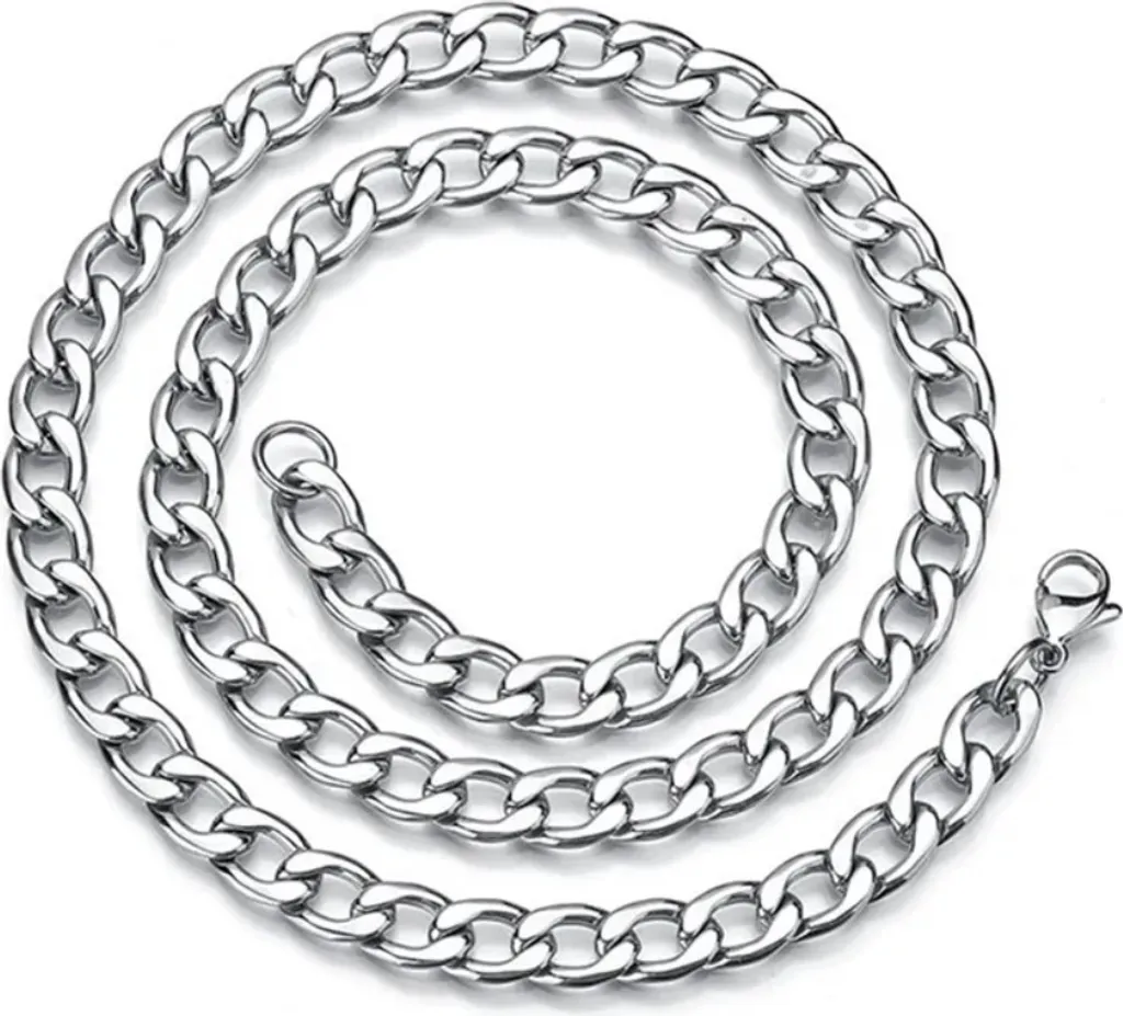 Collana Delmore in Argento - Acciaio Inossidabile 50cm 7mm KP34655