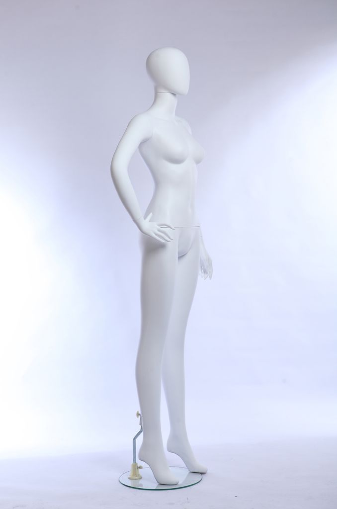 YM6-7-6 schöne weibliche abstrakte weiß Matt lackierte Schaufensterpuppe Schaufensterfigur