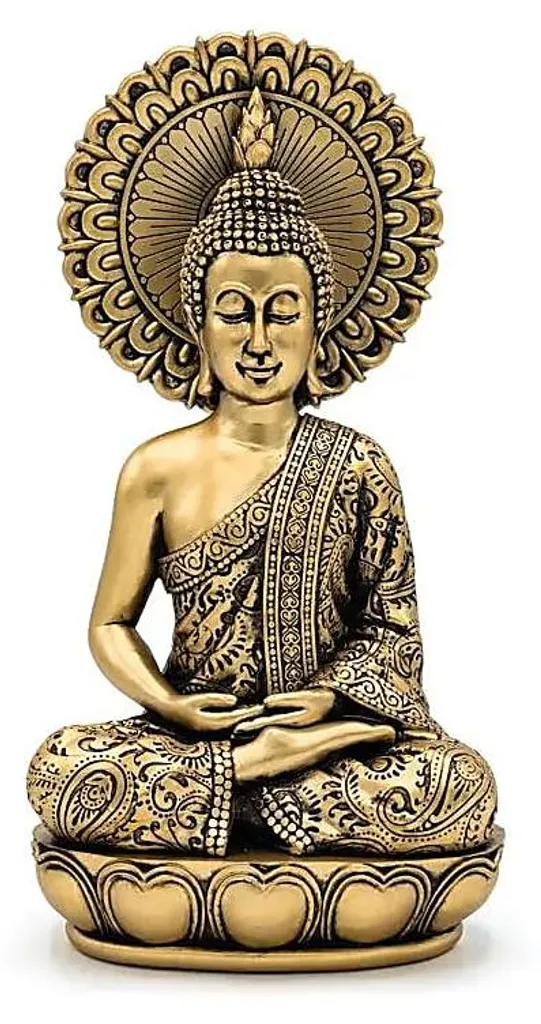 Réduire le Stress : Statue Bouddha Méditation Or pour Ambiance Calme