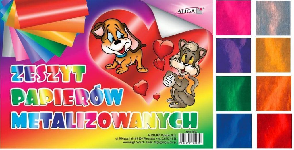 zeszyt 10szt  papierów metalizowanych B-5 8 |  ZPM-2900 Zdjęcie produktu 