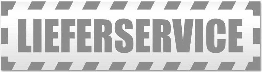 Kiwistar - Autoaufkleber - Grau - 30 x 8 cm - Lieferservice gestreift - Hinweis Aufkleber Sticker für Auto, Kfz, Fahrrad, PKW, LKW