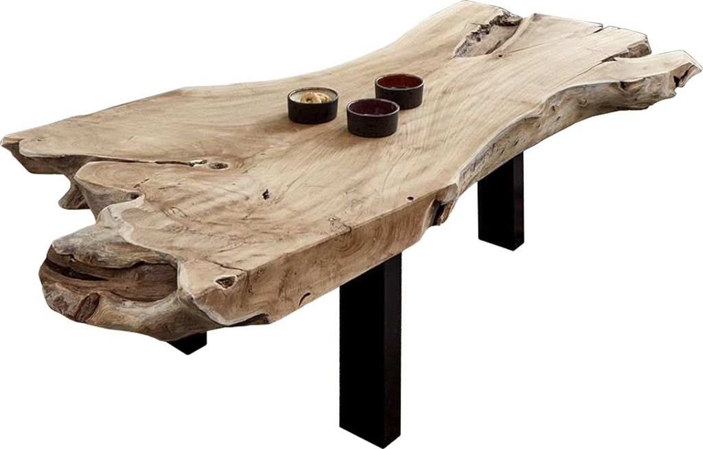 Couchtisch Beistelltisch massiv Teakholz naturbelassen Produktbild 