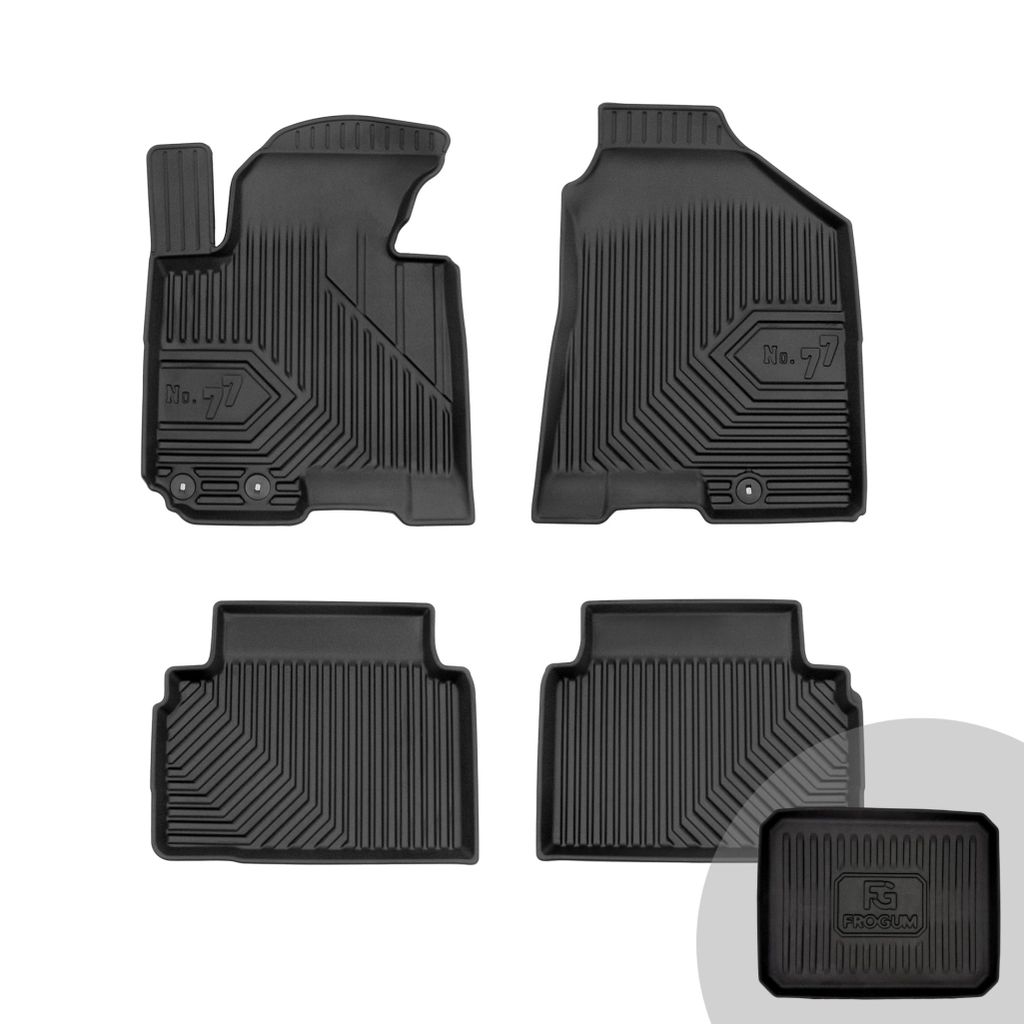 FROGUM No.77 Gummimatten Ganzjahresset von Auto Fußmatten Autofussmatten für Hyundai ix35 2009-2015, für Hyundai Tucson II 2009-2015