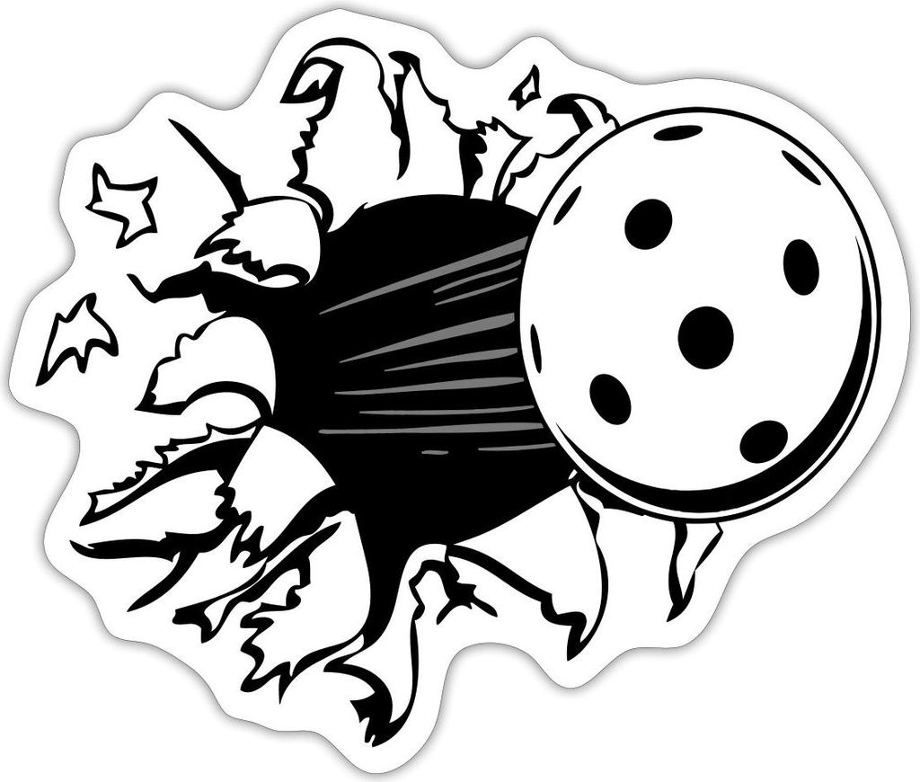 Spreadshirt Eine Floorballspieler Grafik Für Unihockey Fans Sticker Aufkleber, 10 x 10 cm, Mattweiß