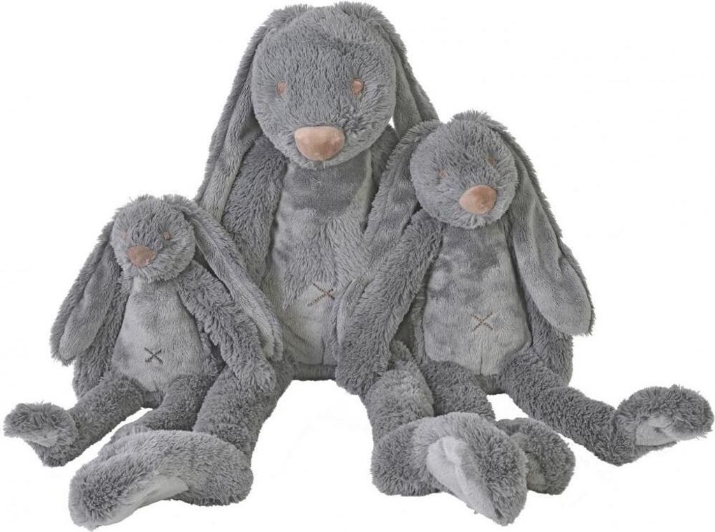 Happy Horse Kuscheltier Hase Richie dunkelgrau 38cm - superweiches Plüsch