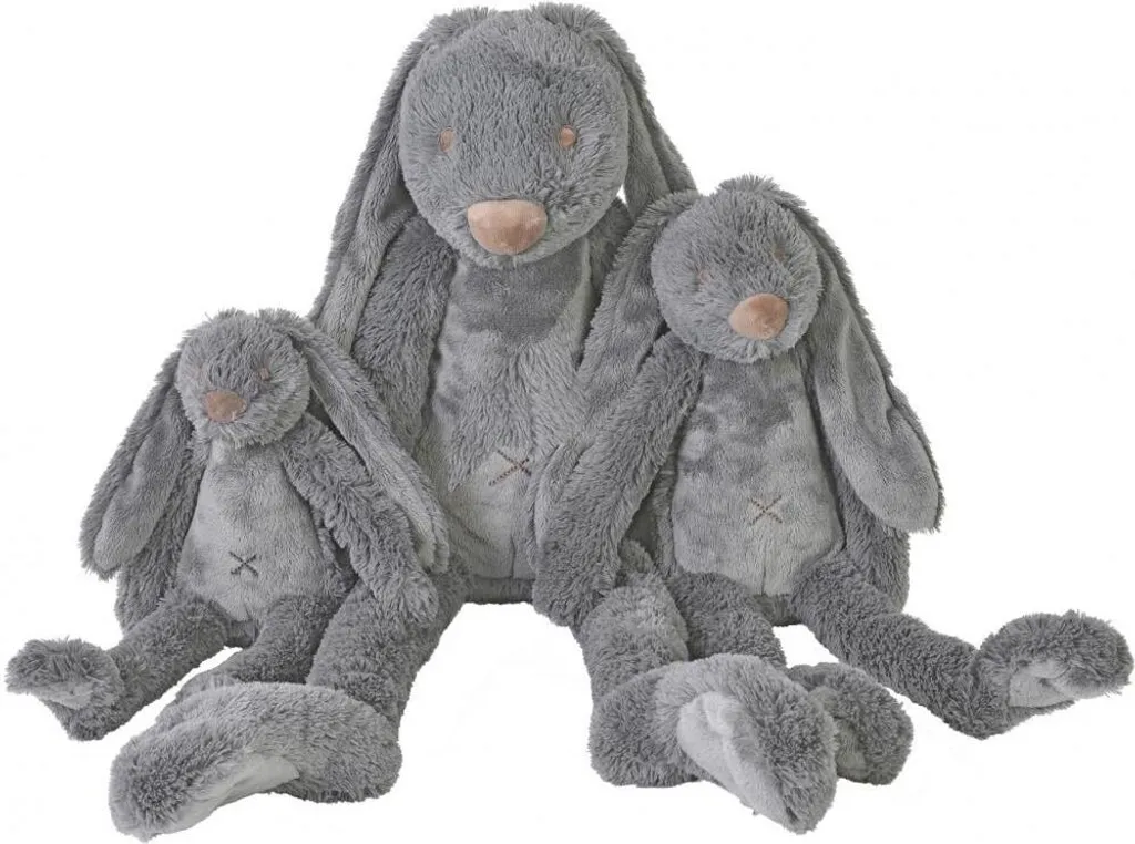 Doudou lapin Richie gris foncé Happy Horse 38cm - Peluche ultra douce