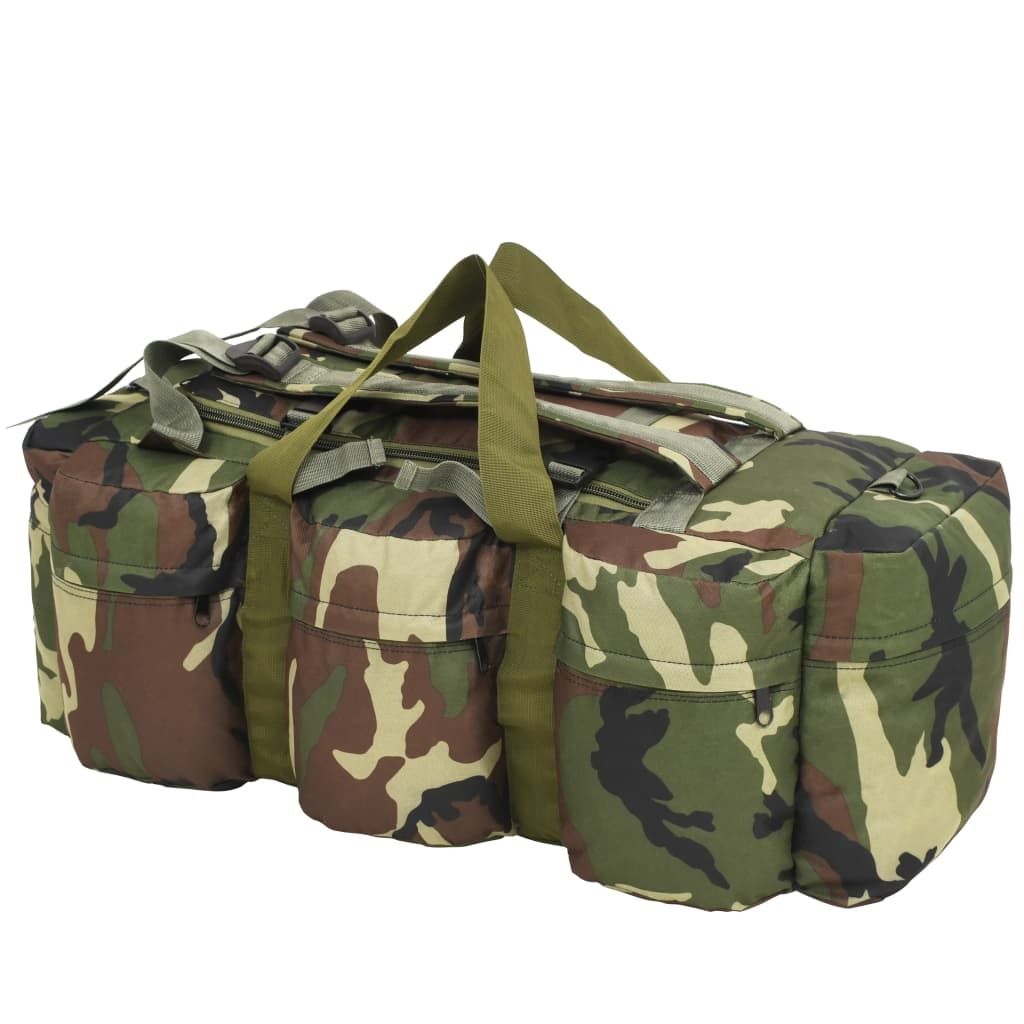 Borsone da Viaggio Stile Militare 3 in 1 45 L Mimetico Immagine del prodotto 