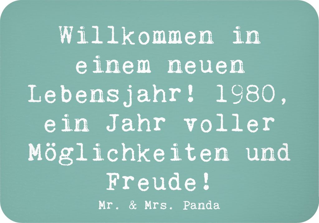 Mr. & Mrs. Panda magnet Spruch 1980 Geburtstag - Meeresbrise - Geschenk, Geburtsjahr, wandmagnet, Alter, whiteboardmagnet, Erinnerungen, Lebensfreu...