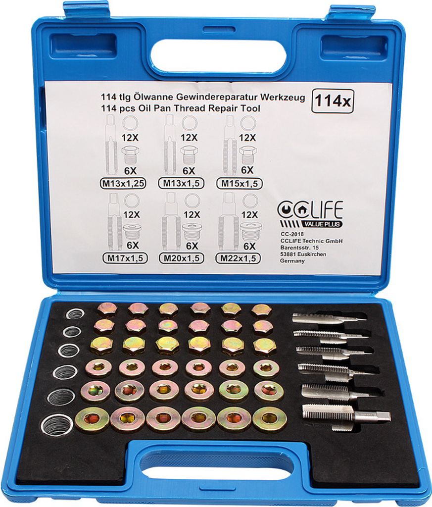114tlg Ölblassschraube Reparatursatz M13 x 1,25 | M13 M15 Produktbild 