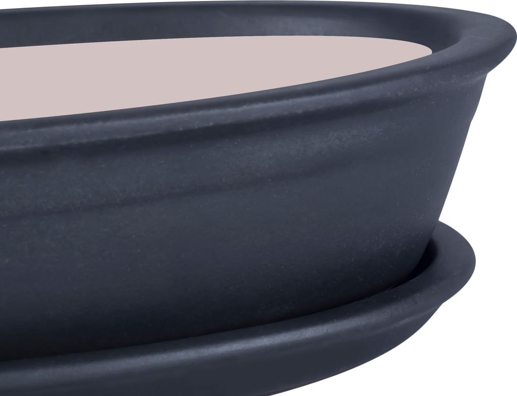 welcher topf für bonsai Bonsai-Topf-Set – rechteckig, glasiert, blau (14 cm breit) – Bonsai Shop