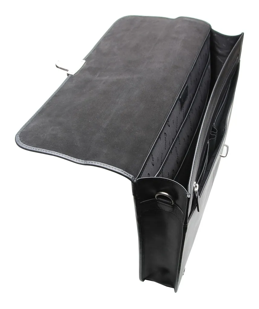 Mallette ordinateur portable Esquire serviette de bureau en noir