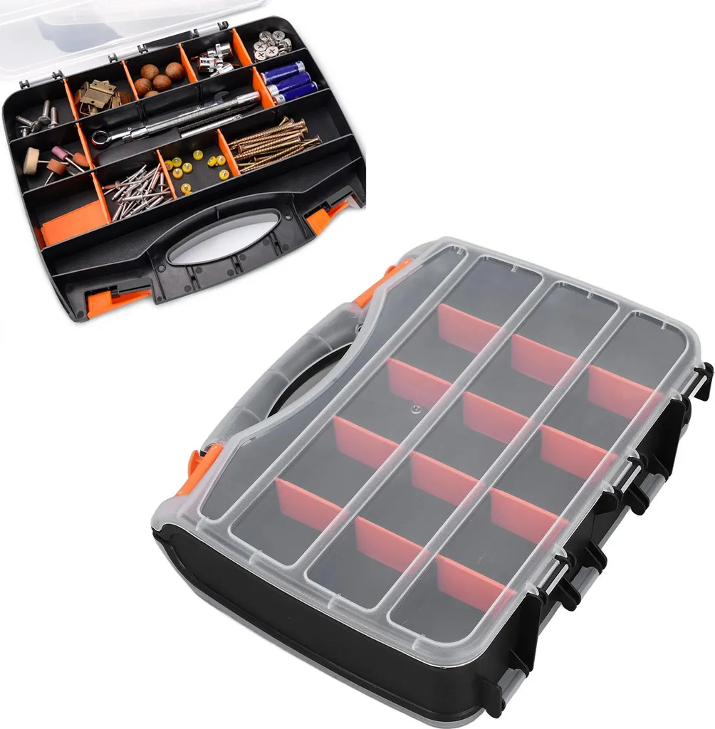 Boîte de rangement à compartiments modulables pour petits composants PC - 10