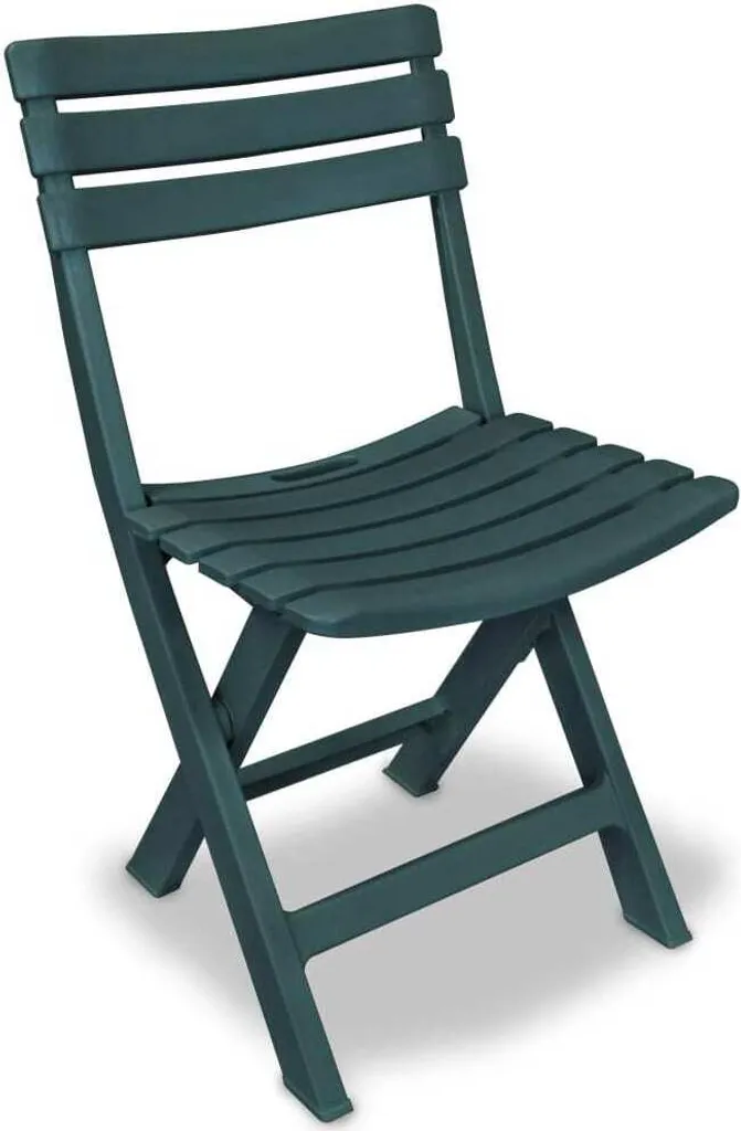Petit ensemble table et chaises pour balcon vert - Set bistro pliable - 2