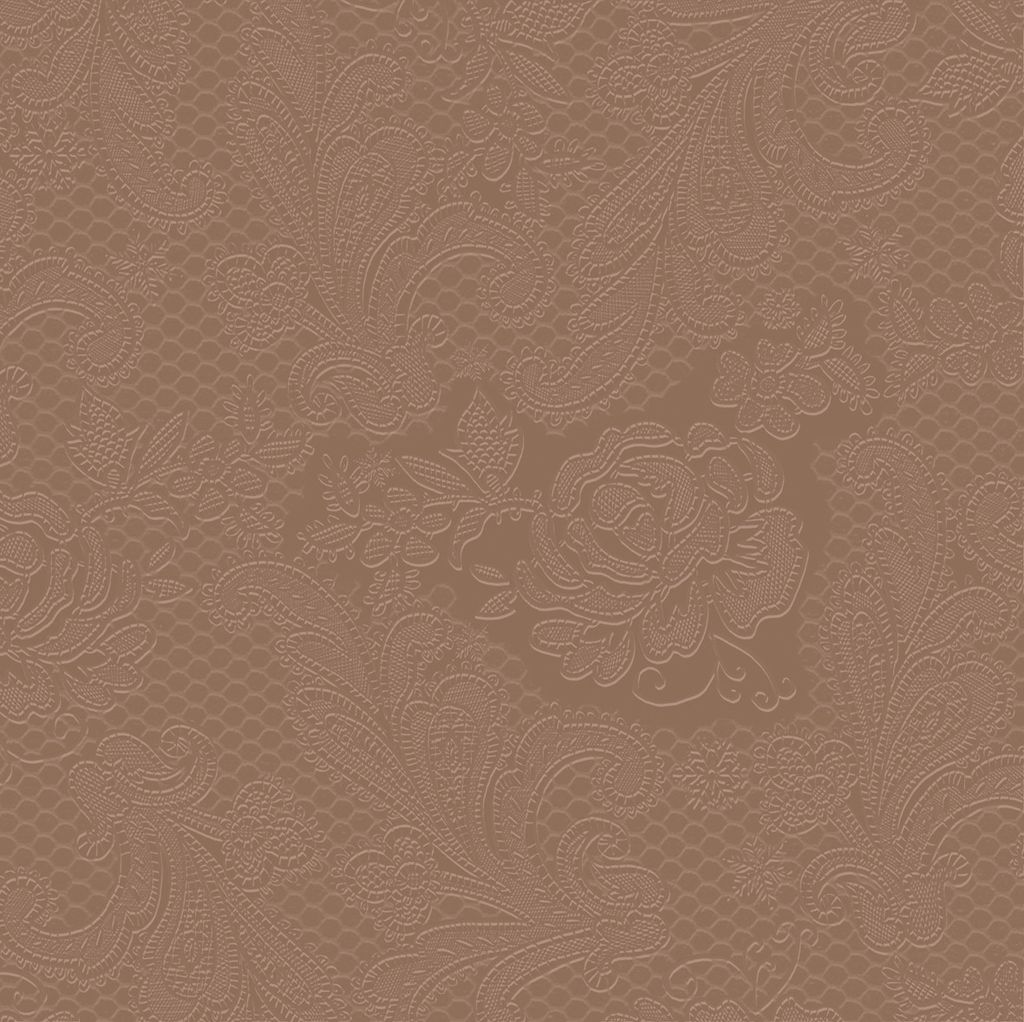 Servietten Lace embossed chocolat 33 x 33 cm ppd 1331604