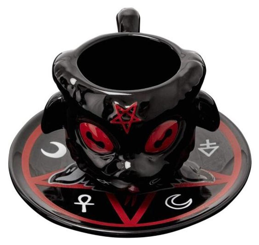 Tazza da tè Killstar con piattino - Baphomet Immagine del prodotto 