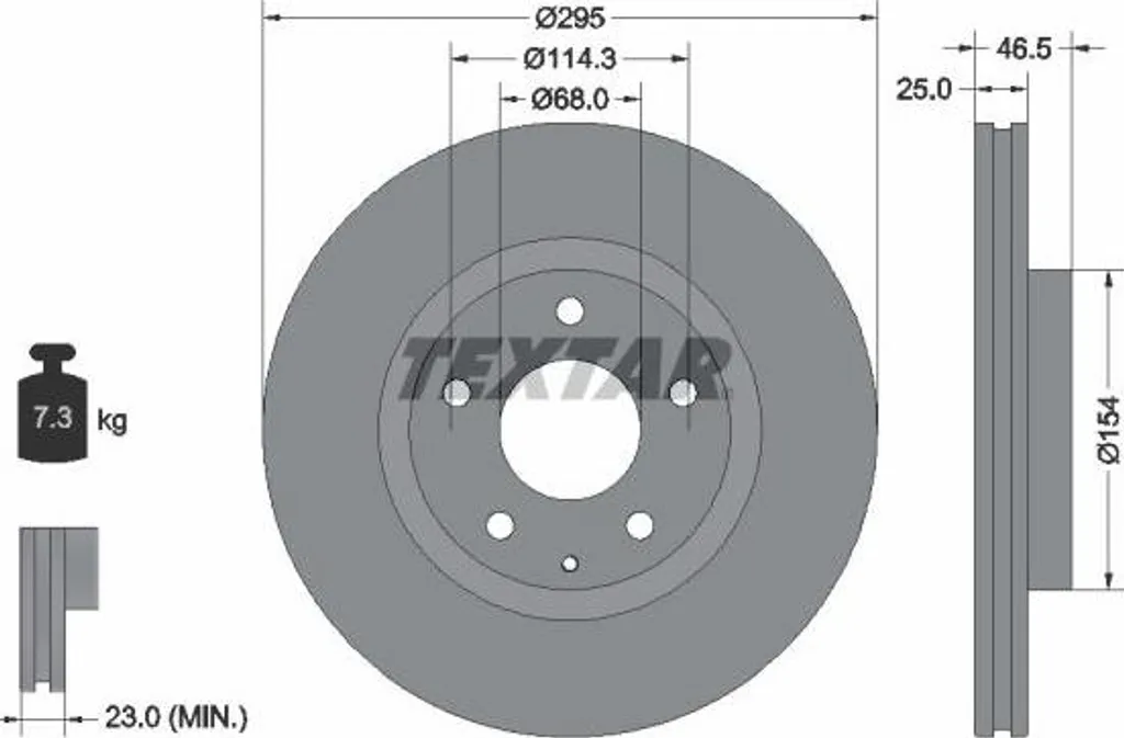 Disque de frein anti-vibration sans sifflement pour Mazda CX-30
