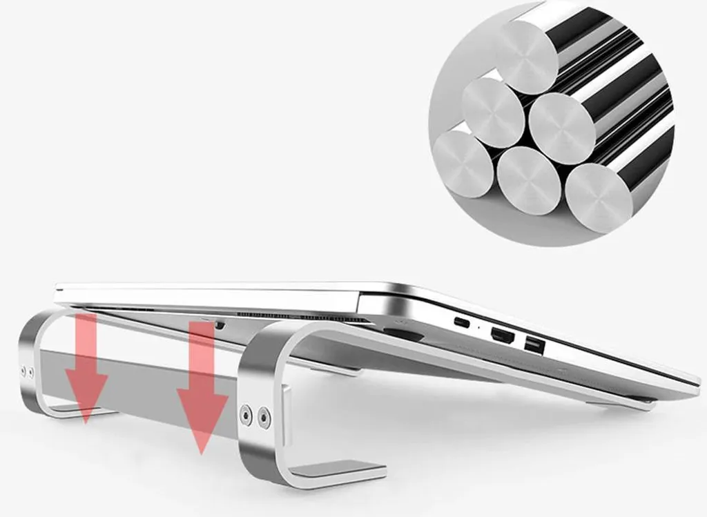 Simple S1 Stand Alluminio Nero per Laptop 18" e Tablet Professionali - 11