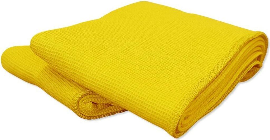 Bettwaren-Shop Piqué Baumwolldecke Tagesdecke 150x210 cm yellow