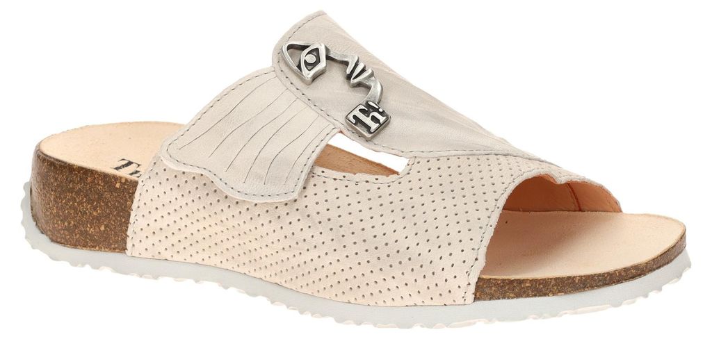 Think MIZZI Damenschuhe - bequeme Pantoletten weiß NEU