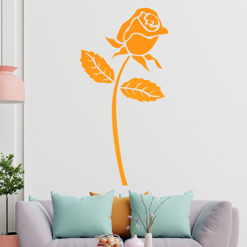 KIWISTAR Rose Flower Liebe Rosaceae Zierpflanzen Wandtattoo in 6 Größen - Wandaufkleber Wall Sticker - Dekoration, Küche, Wohnzimmer, Schlafzimm...