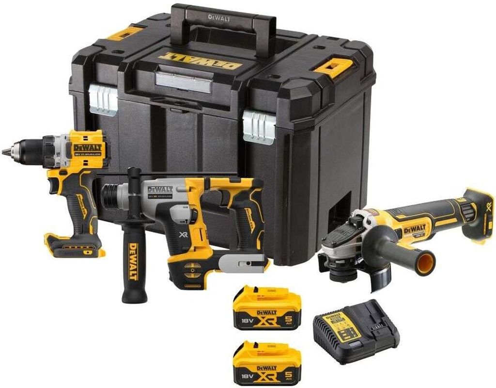 Pack 3 outils 18V DEWALT DCK355P2T-QW Brushless - Perceuse Image du produit 