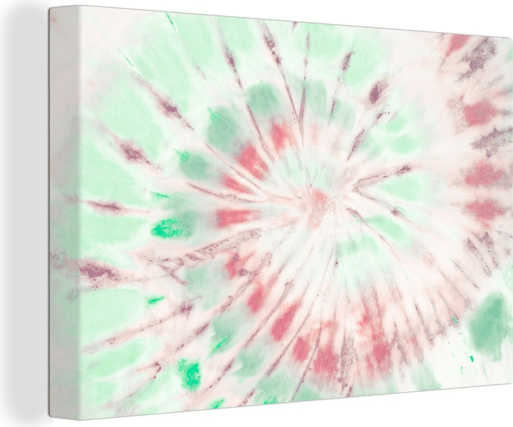 OneMillionCanvasses - Leinwandbilder - 140x90 cm, Sommer - Krawattenfärbung - Muster, Wandbilder Kunstdruck Wanddekoration - Foto auf Leinwand -...