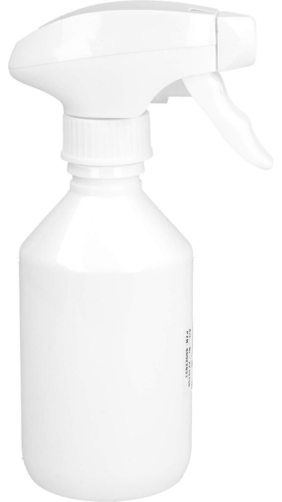 Weiße Sprühflasche mit Sprühkopf für Flüssigkeiten, 250 ml Fassungsvermögen