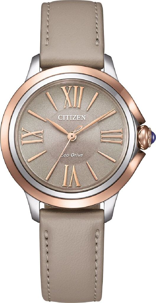 Citizen EM1166-01Z Eco-Drive Solar Damenuhr Hellgrau 1