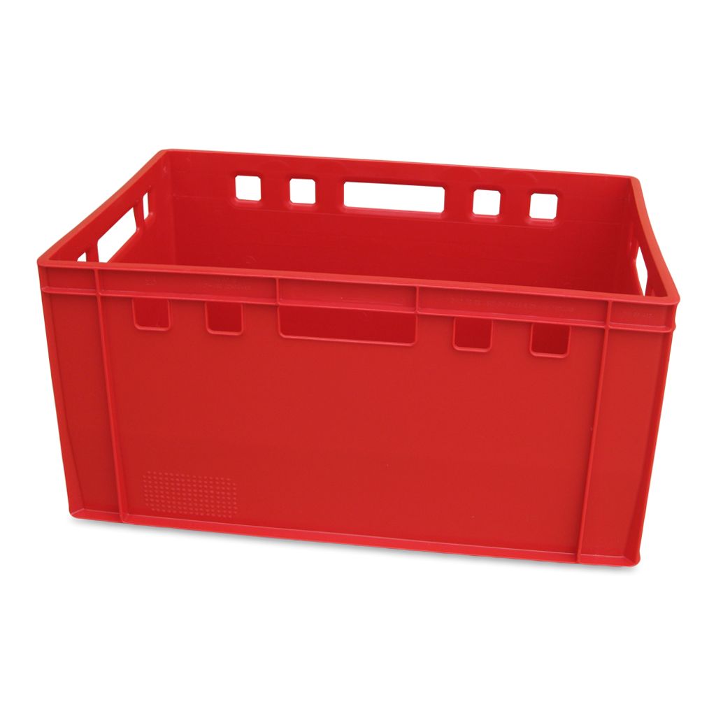 4 x Eurofleischerkiste Vorratsbox E1-Kiste Box Gemüsekiste stabelbar grau 