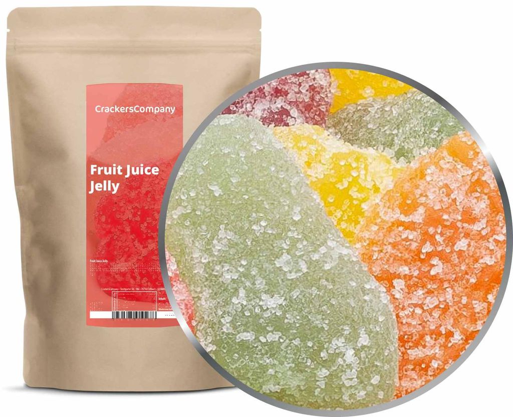 CrackersCompany Fruchtsaft-Gelee (Fruit Juice Jelly), ZIP-Beutel 700 g