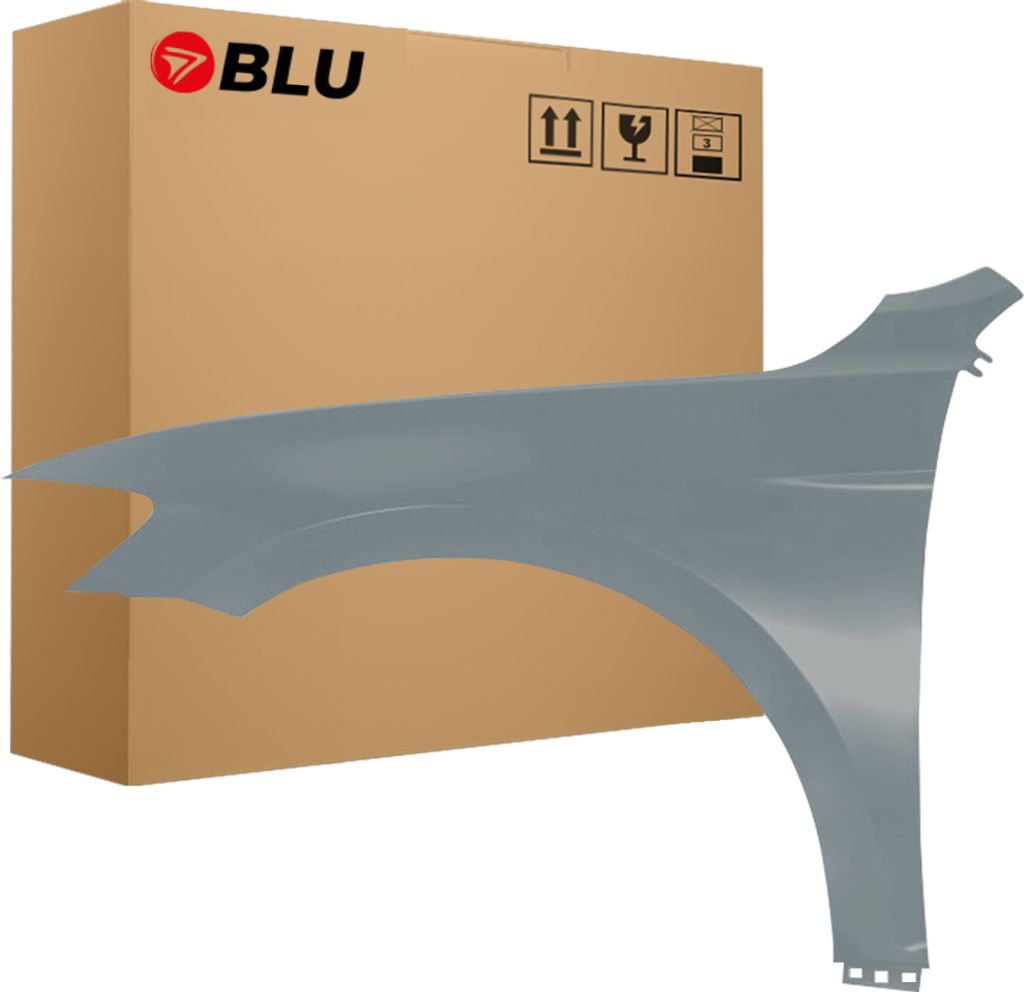 BLU Kotflügel Passend für VW Volkswagen Passat B8 LD7X Links Grau PlatinGrau | 2014-2023 | Vorderseite Vorne | Lackiert | Einbaufertig