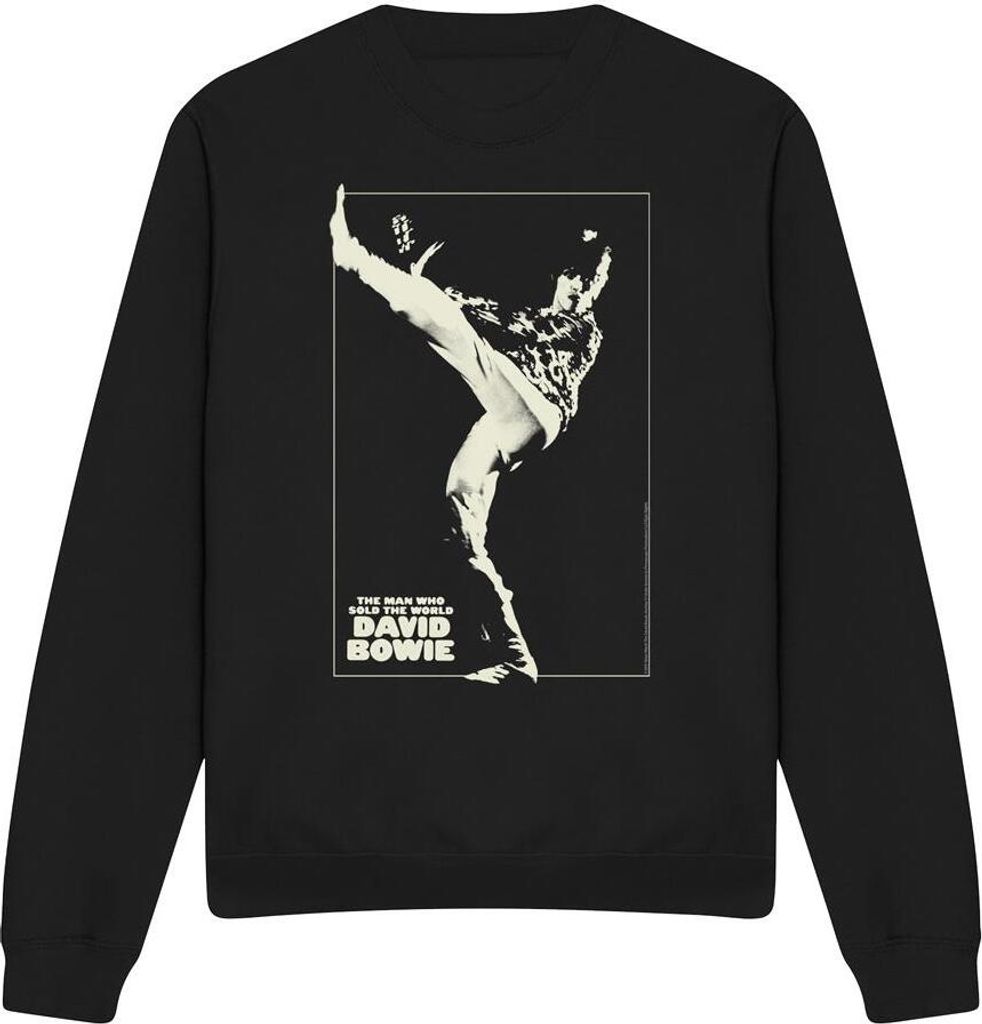David Bowie - "The Man Cover" Sweatshirt für Herren/Damen Uni TV11220 (M) (Schwarz)