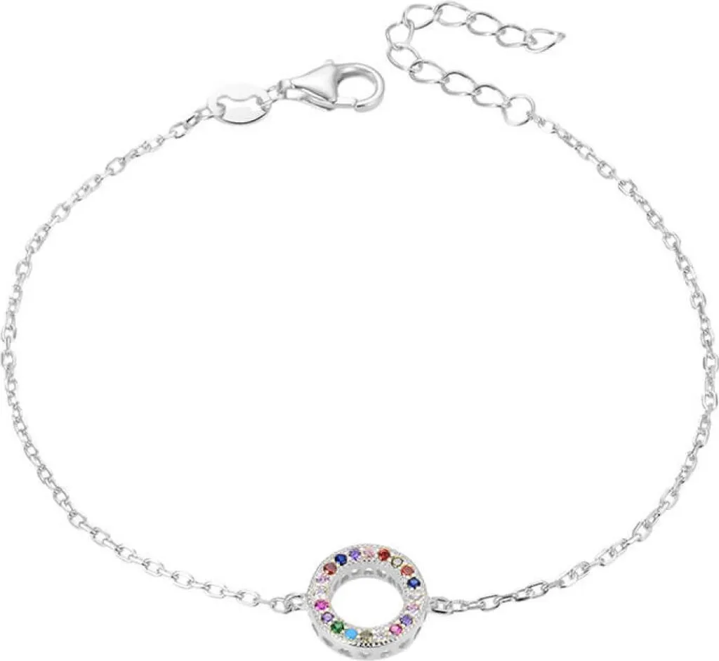 Bracelet moderne en argent avec zircons AGB581/21 pour femme élégante