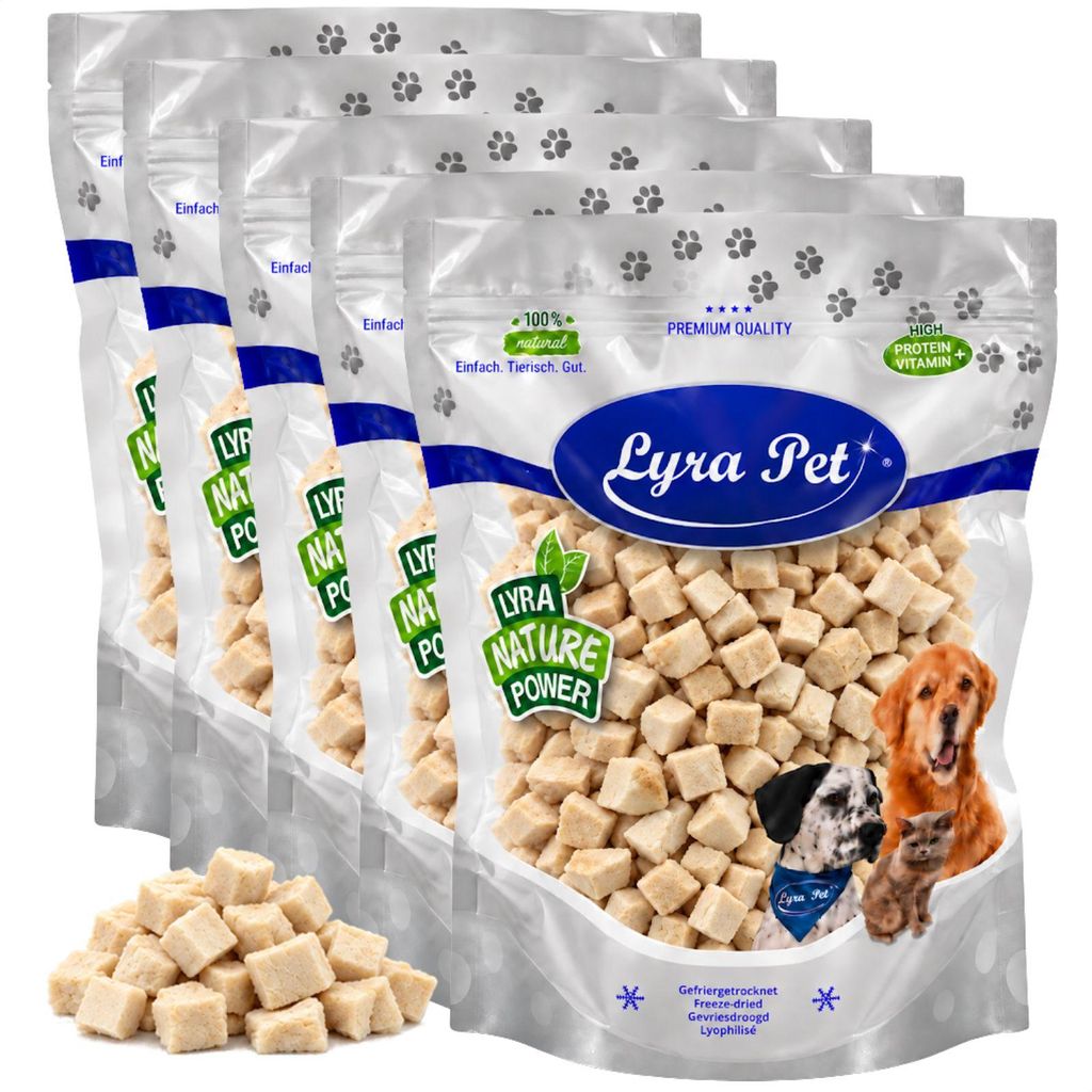 1 kg (5 x 200 g) de cubes de poitrine de poulet lyophilisés Image du produit 