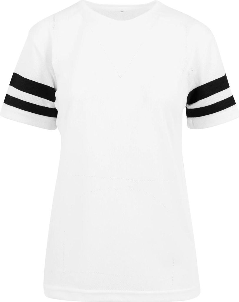 Build Your Brand BY033 | Ladies Mesh Stripe - Farbe: White/Black - Größe: L