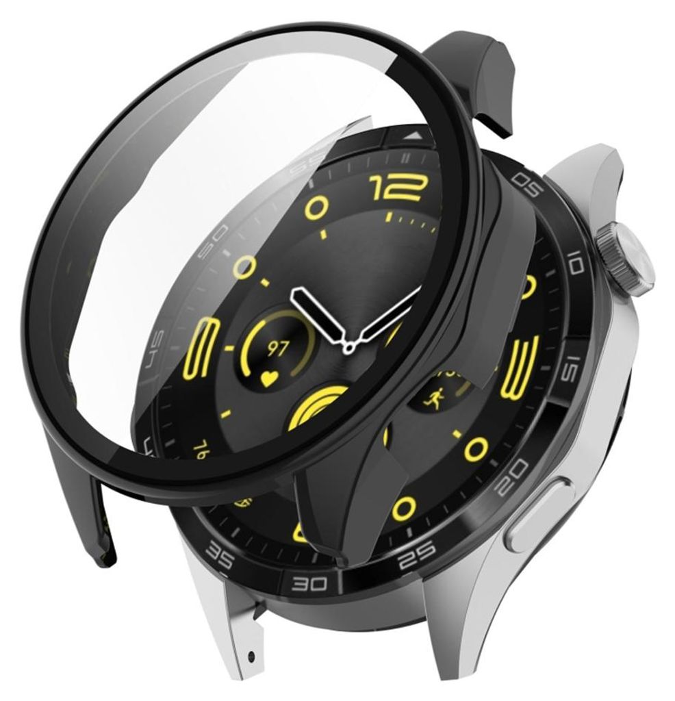 Schutzhülle, Techsuit Defense360 Pro mit Glas für Huawei Watch GT4 46mm, Schwarz