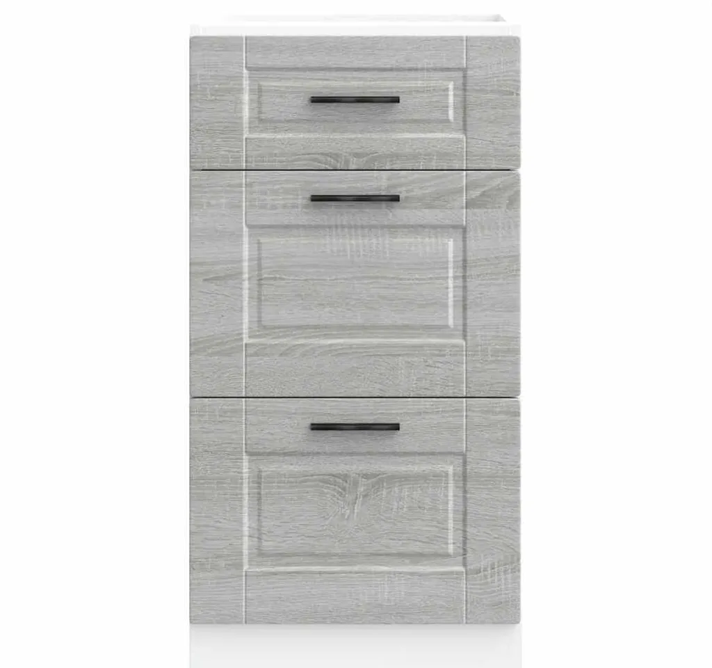 Modulo Cucina Porto Grey Sonoma 60cm: Base in Legno per Progetti Contract - 4