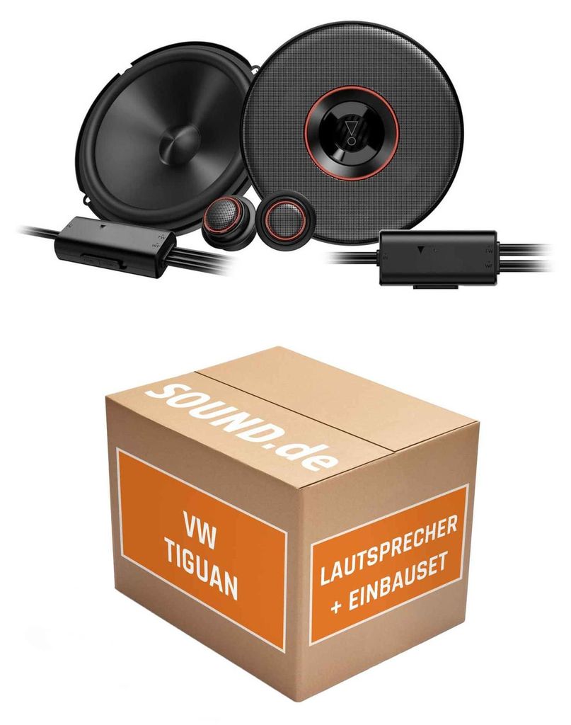 Lautsprecher Boxen Einbaupaket vorne JBL Club3 64C passend für VW Tiguan II | 2x Tief-Mitteltöner 2x Hochtöner