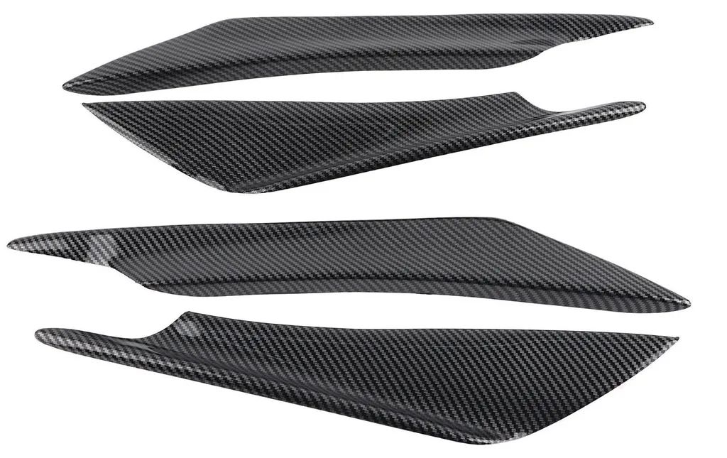 Ailerons de pare-chocs carbone universels lot de 4 garnitures flexibles
