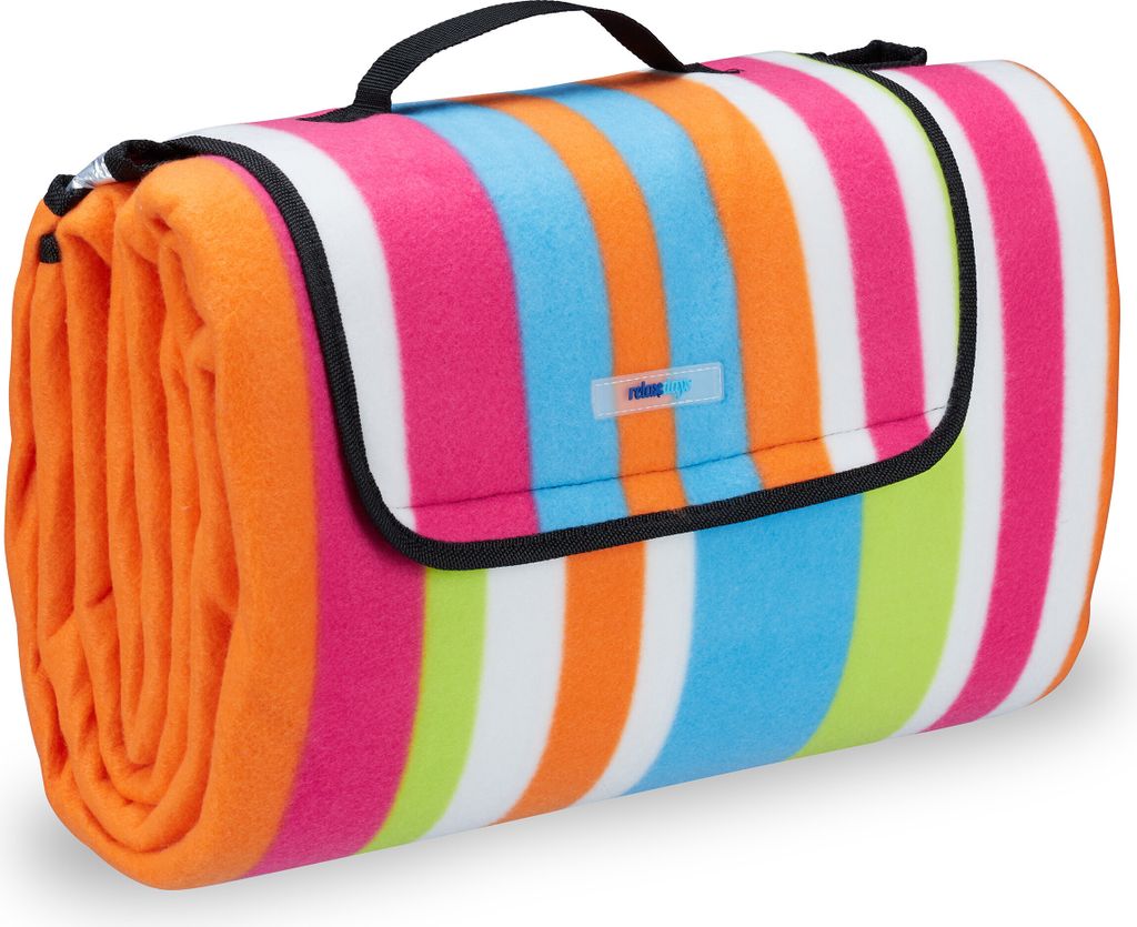Relaxdays Picknickdecke XXL, 200x200 cm, Fleece Produktbild 