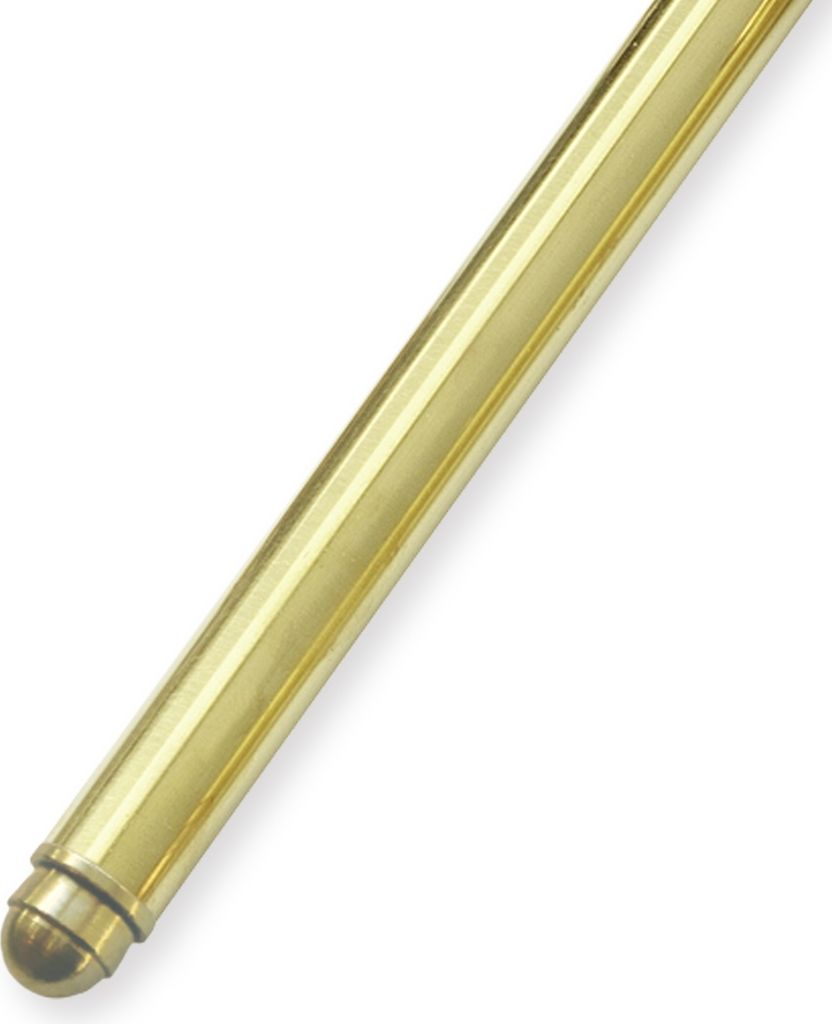 Treppenläuferstange Massiv mit Eichelknöpfen 11 x 11 x 800 mm Messing poliert 11 mm Durchmesser Küberit