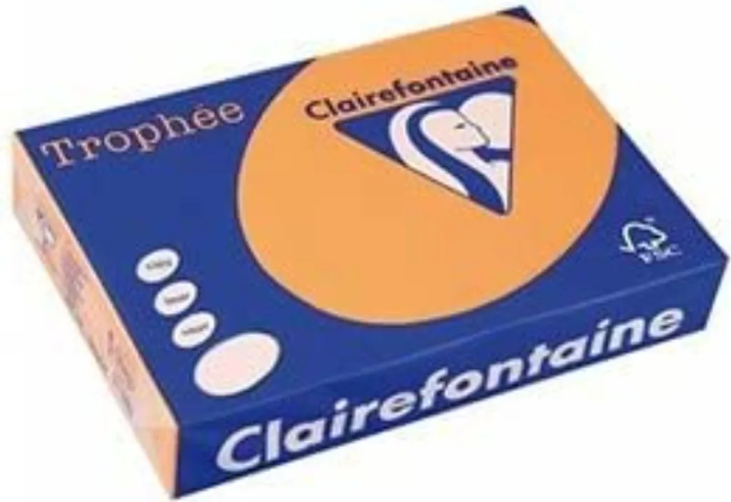Risma A3 Arancione Mandarino Trophée Clairalfa - Carta 80g per Stampanti