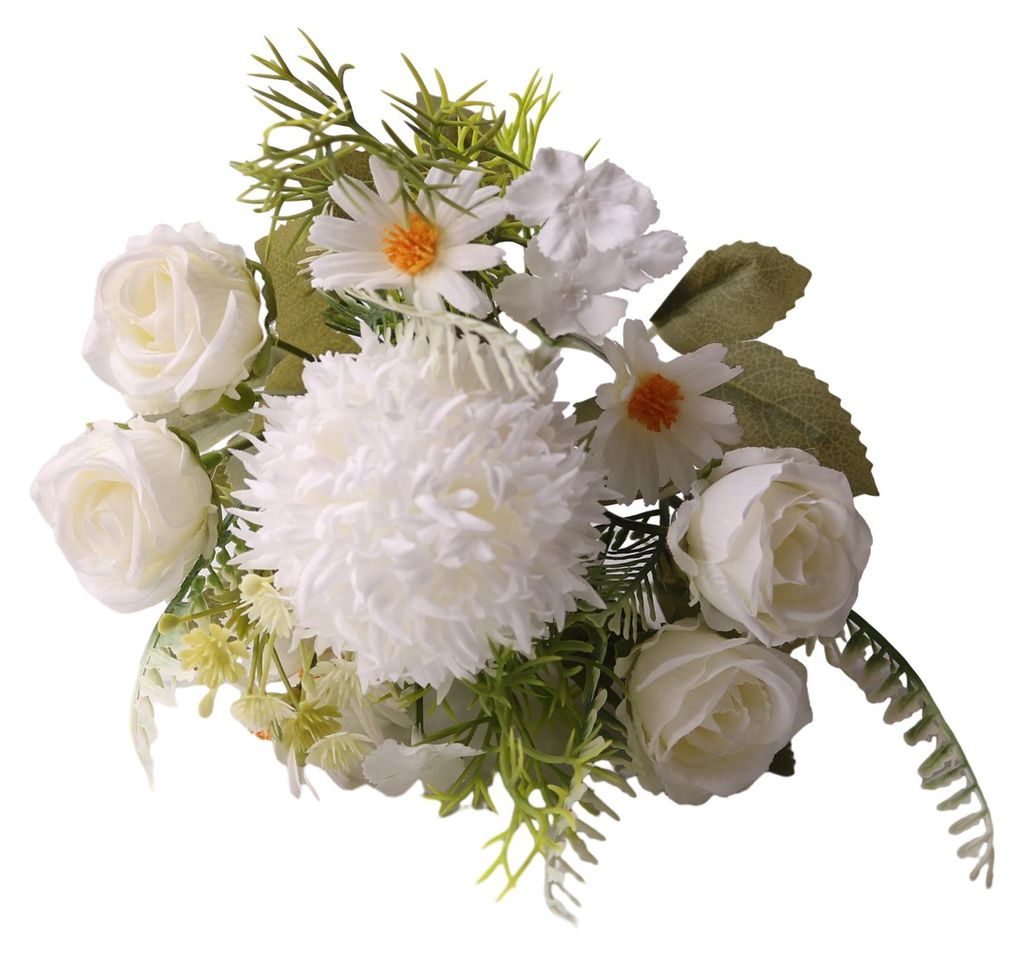 Künstliche Blumen, hochwertige Seidenblütenblätter mit realistischer Haptik, verstellbare Stiele aus Eisendraht, gemischte Rosen, Hortensien und...