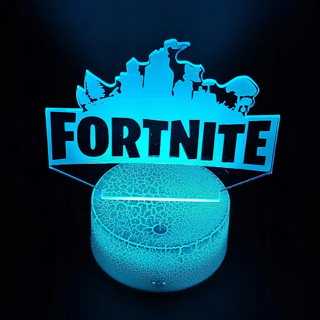 Veilleuse LED Fortnite Décoration de Chambre Gaming avec Télécommande