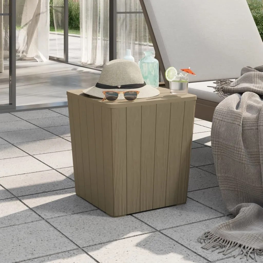 Petite table basse de balcon marron clair en polypropylène amovible