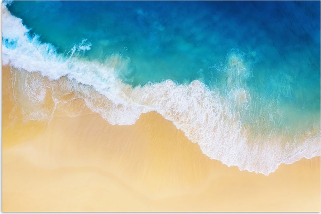 MuchoWow Poster Strand - Meer - Golf - Sand 120x80 cm - Bilder