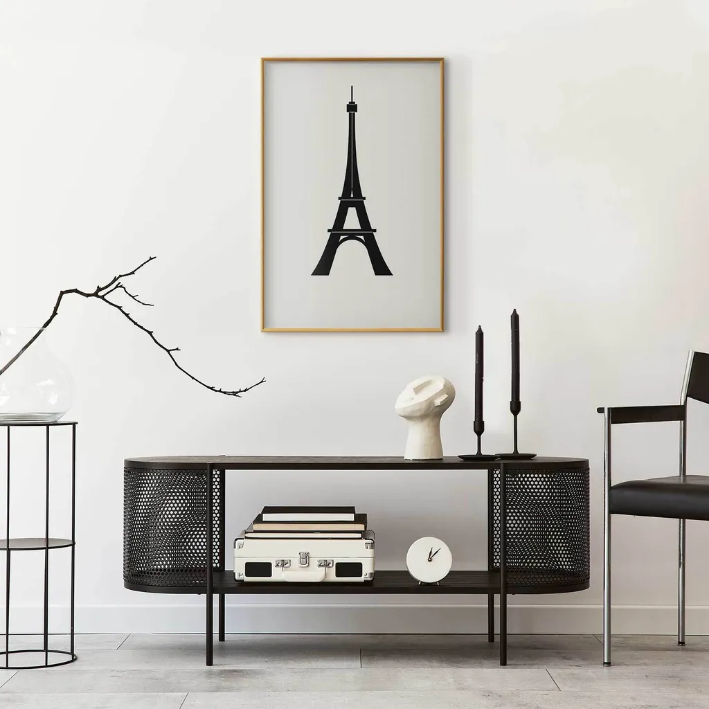 Poster Torre Eiffel 40x60 cm con Cornice Dorata - Arredo Casa Elegante - 2